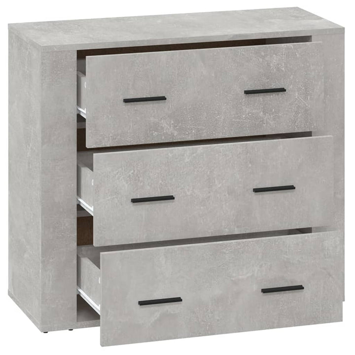 skænk 80x33x70 cm konstrueret træ betongrå