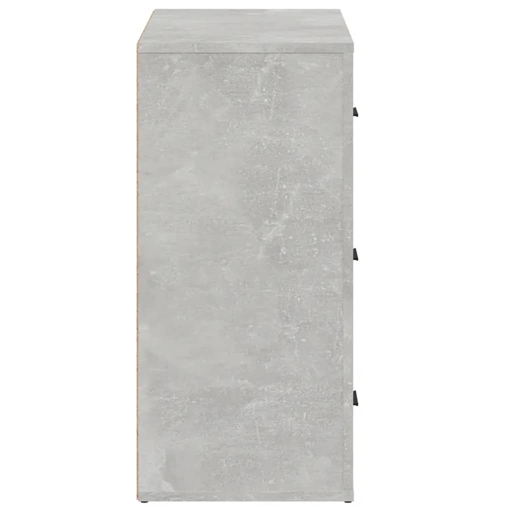 skænk 80x33x70 cm konstrueret træ betongrå