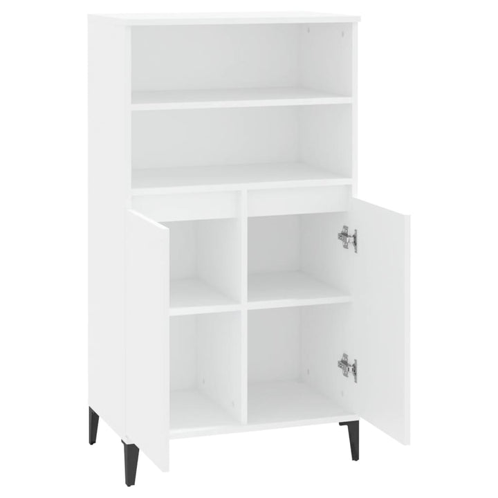 skab 60x36x110 cm konstrueret træ hvid