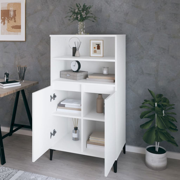 skab 60x36x110 cm konstrueret træ hvid