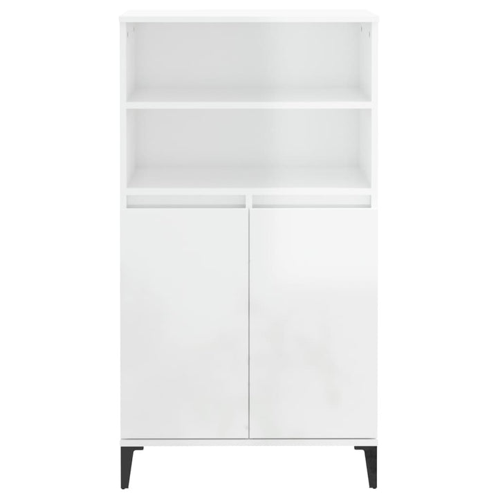 skab 60x36x110 cm konstrueret træ hvid højglans