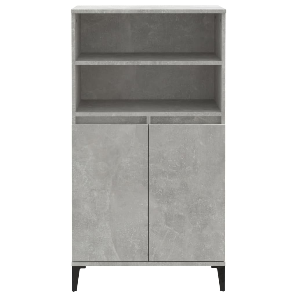 skab 60x36x110 cm konstrueret træ Betongrå