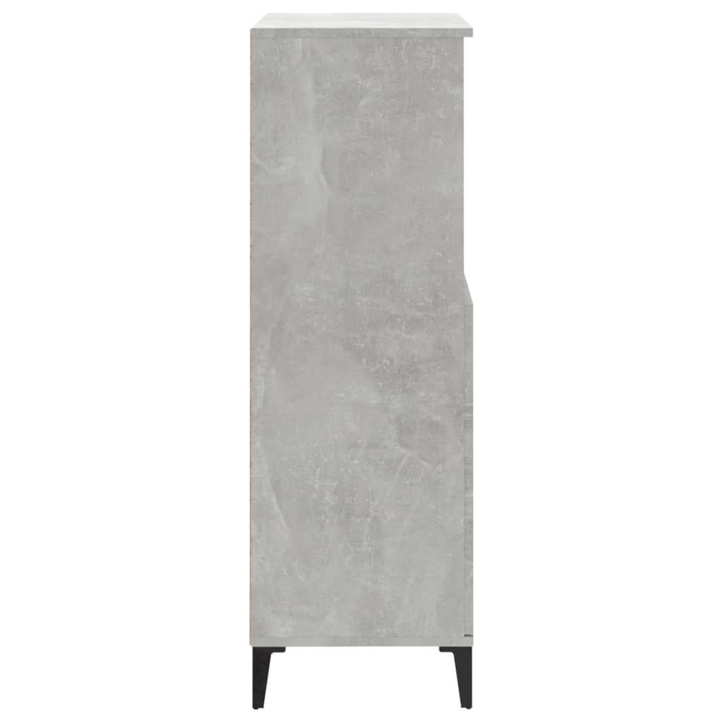 skab 60x36x110 cm konstrueret træ Betongrå