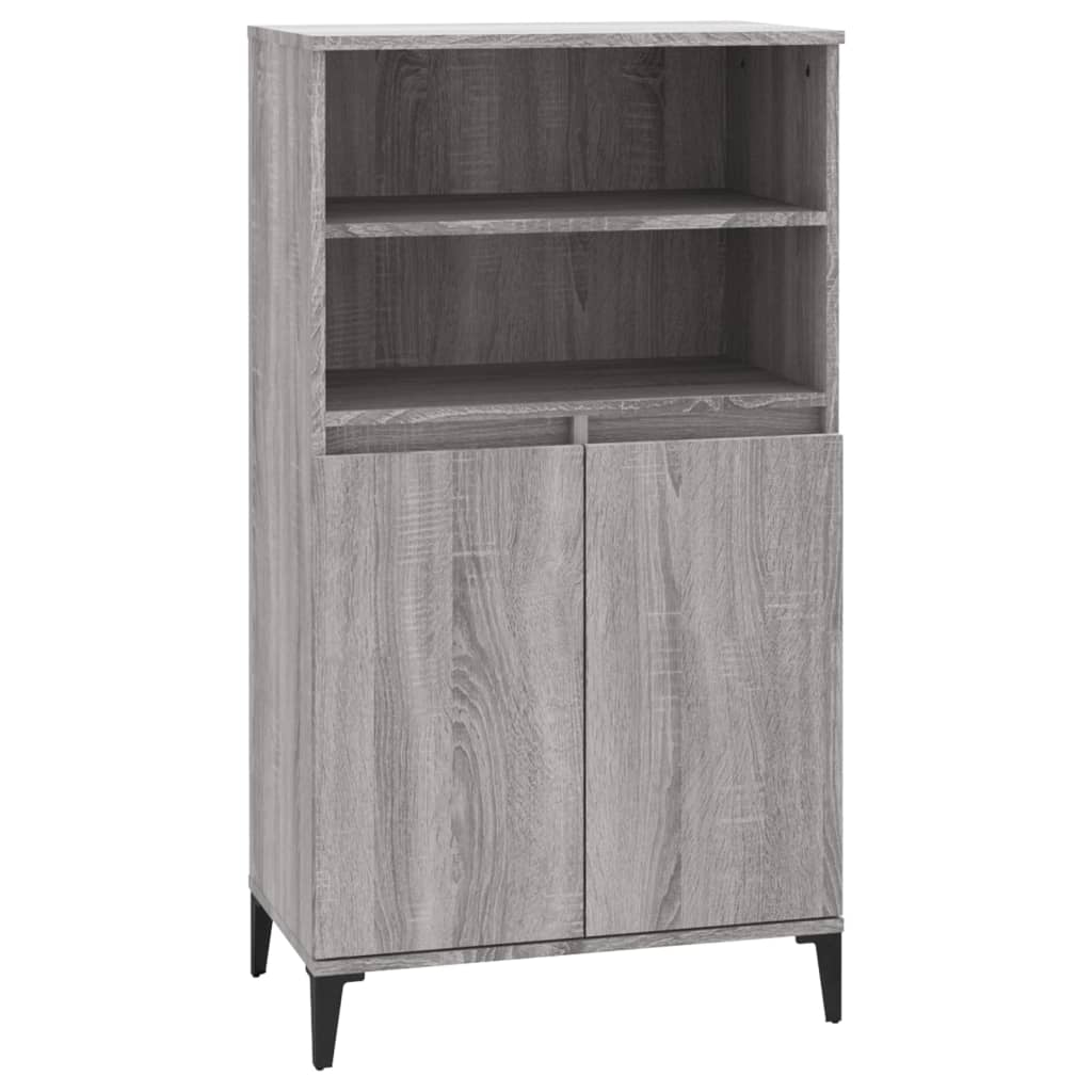 skab 60x36x110 cm konstrueret træ Grå sonoma-eg