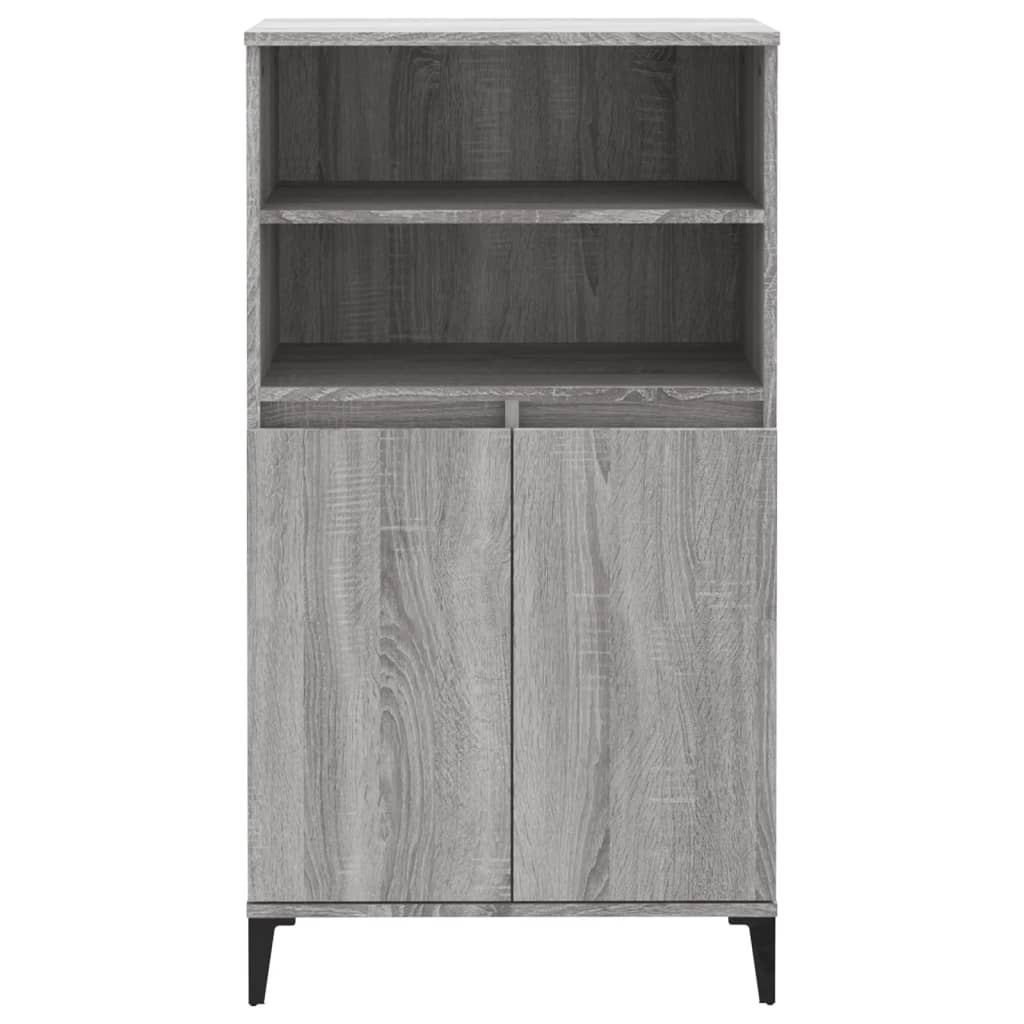 skab 60x36x110 cm konstrueret træ Grå sonoma-eg
