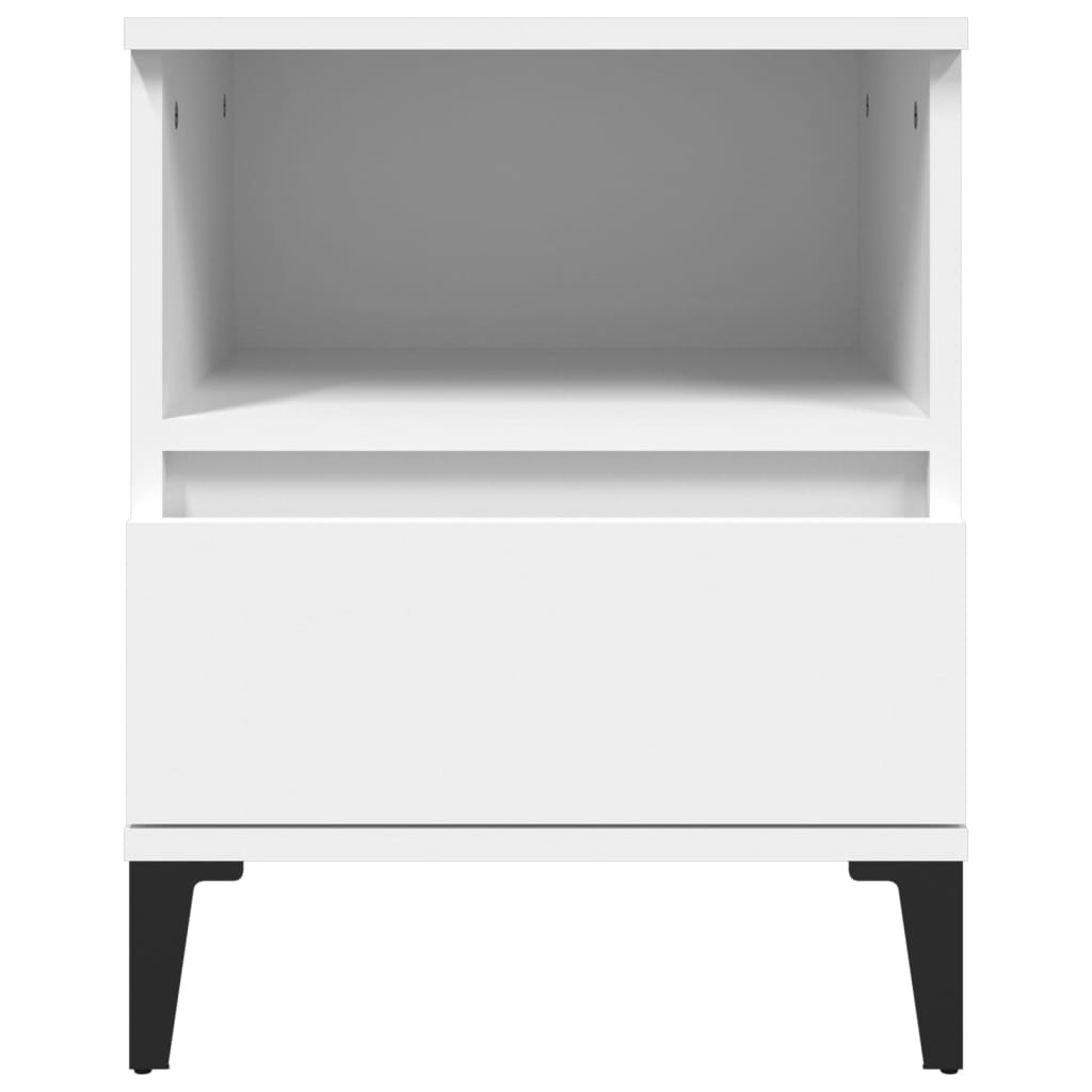 sengeborde 2 stk. 40x35x50 cm hvid