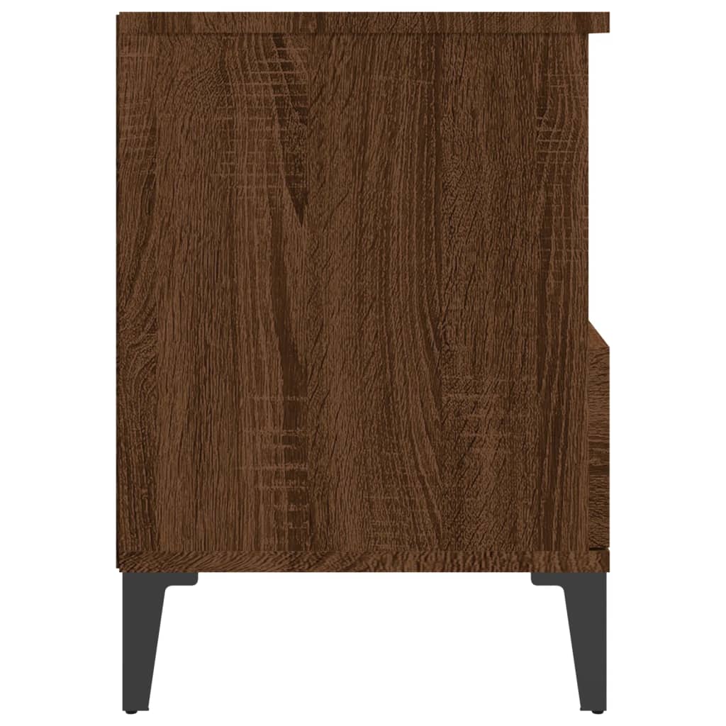 sengeborde 2 stk. 40x35x50 cm brun egetræsfarve