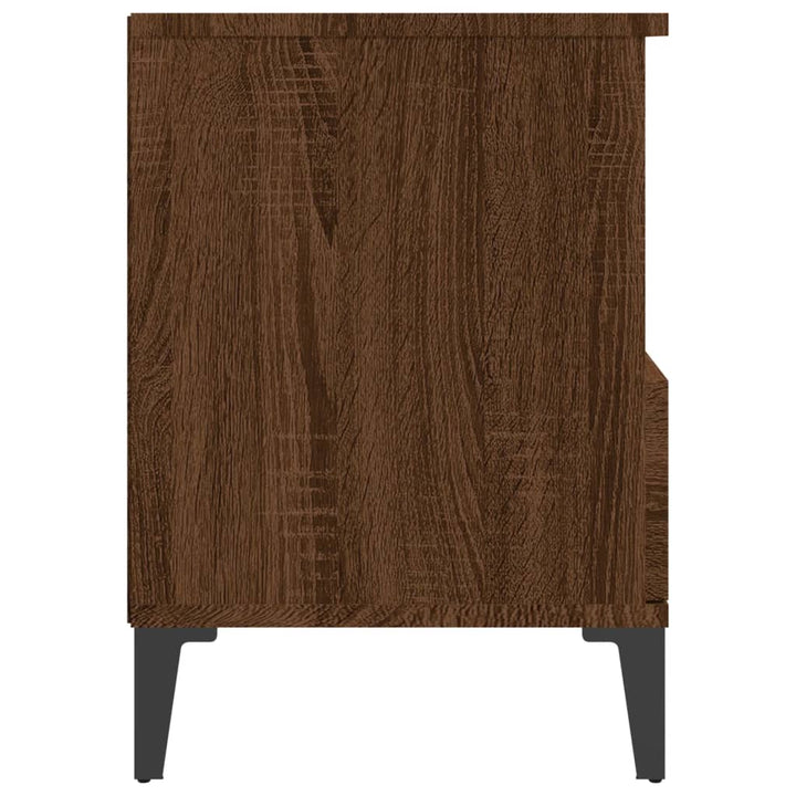 sengeborde 2 stk. 40x35x50 cm brun egetræsfarve