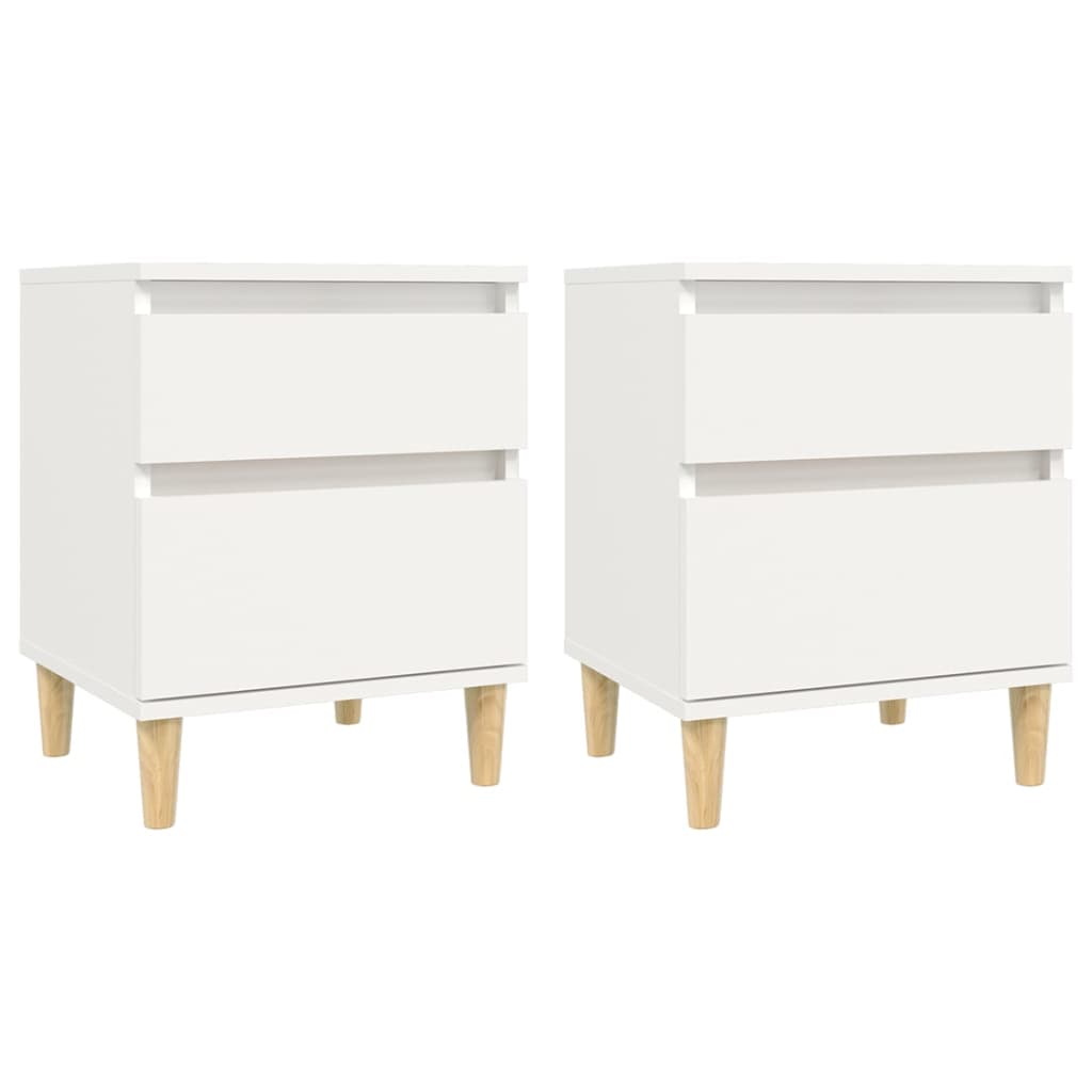 sengeborde 2 stk. 40x35x50 cm hvid