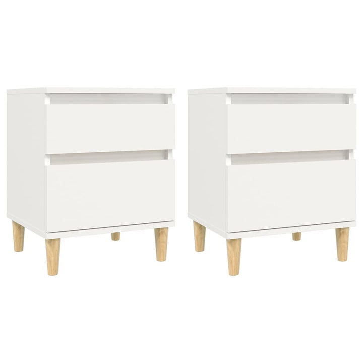 sengeborde 2 stk. 40x35x50 cm hvid