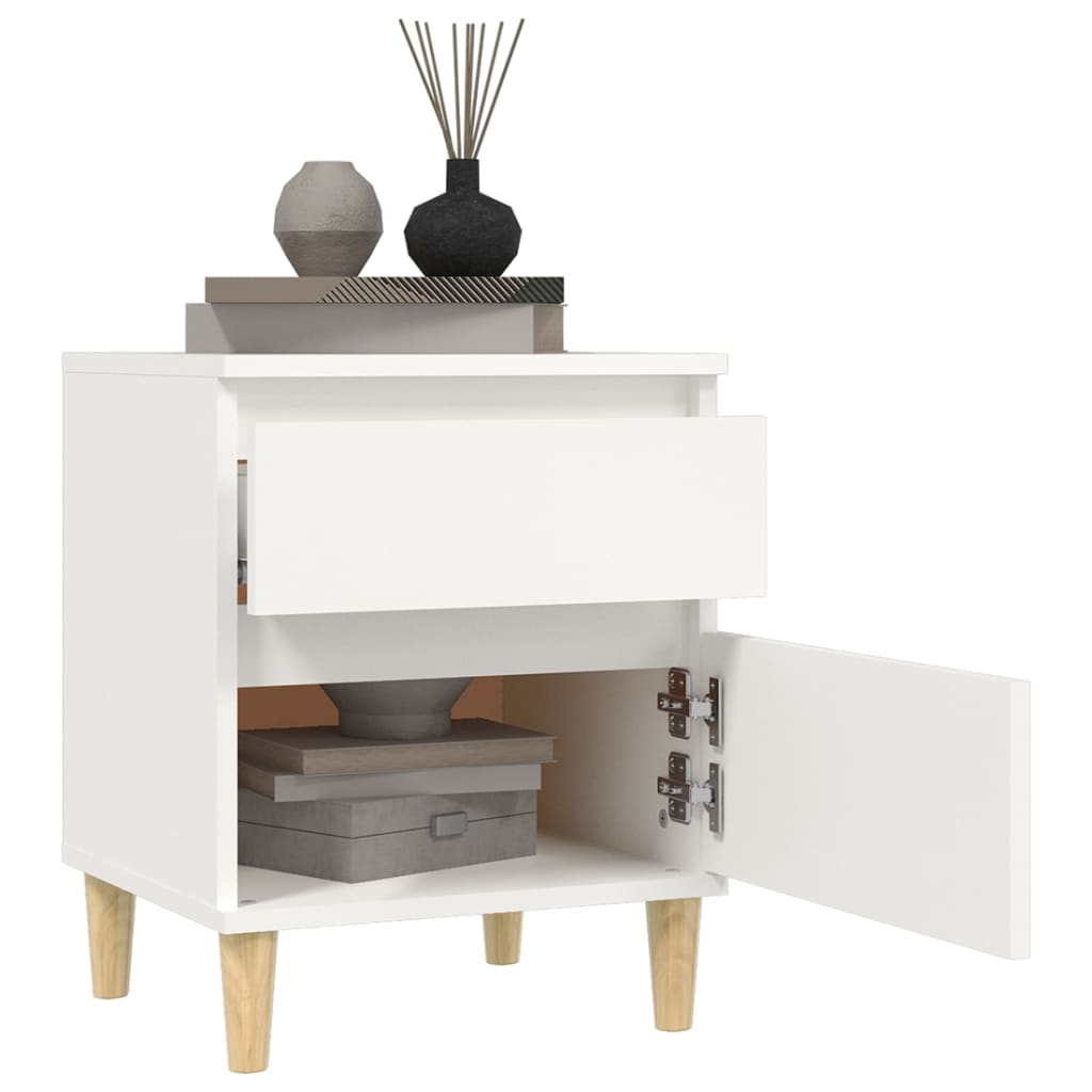 sengeborde 2 stk. 40x35x50 cm hvid