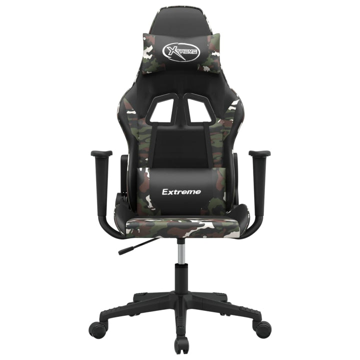 gamingstol kunstlæder sort og camouflage