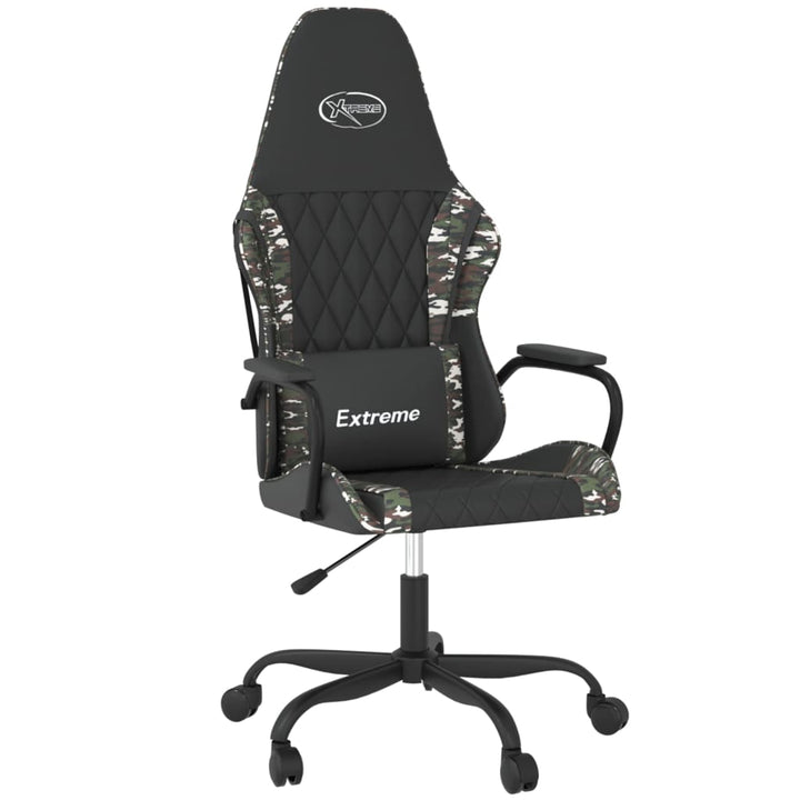 gamingstol kunstlæder sort og camouflage