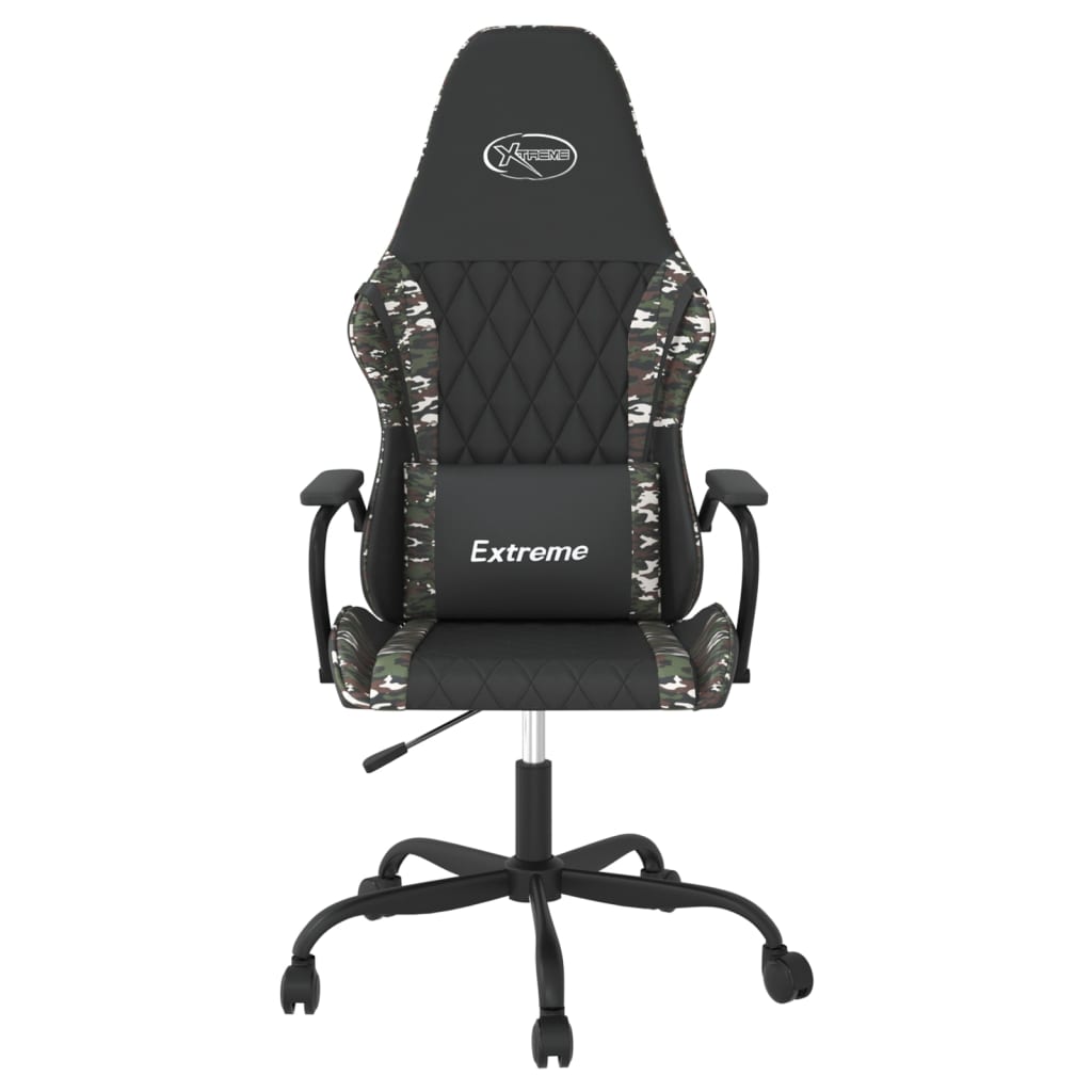 gamingstol kunstlæder sort og camouflage