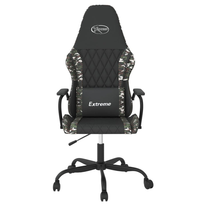 gamingstol kunstlæder sort og camouflage