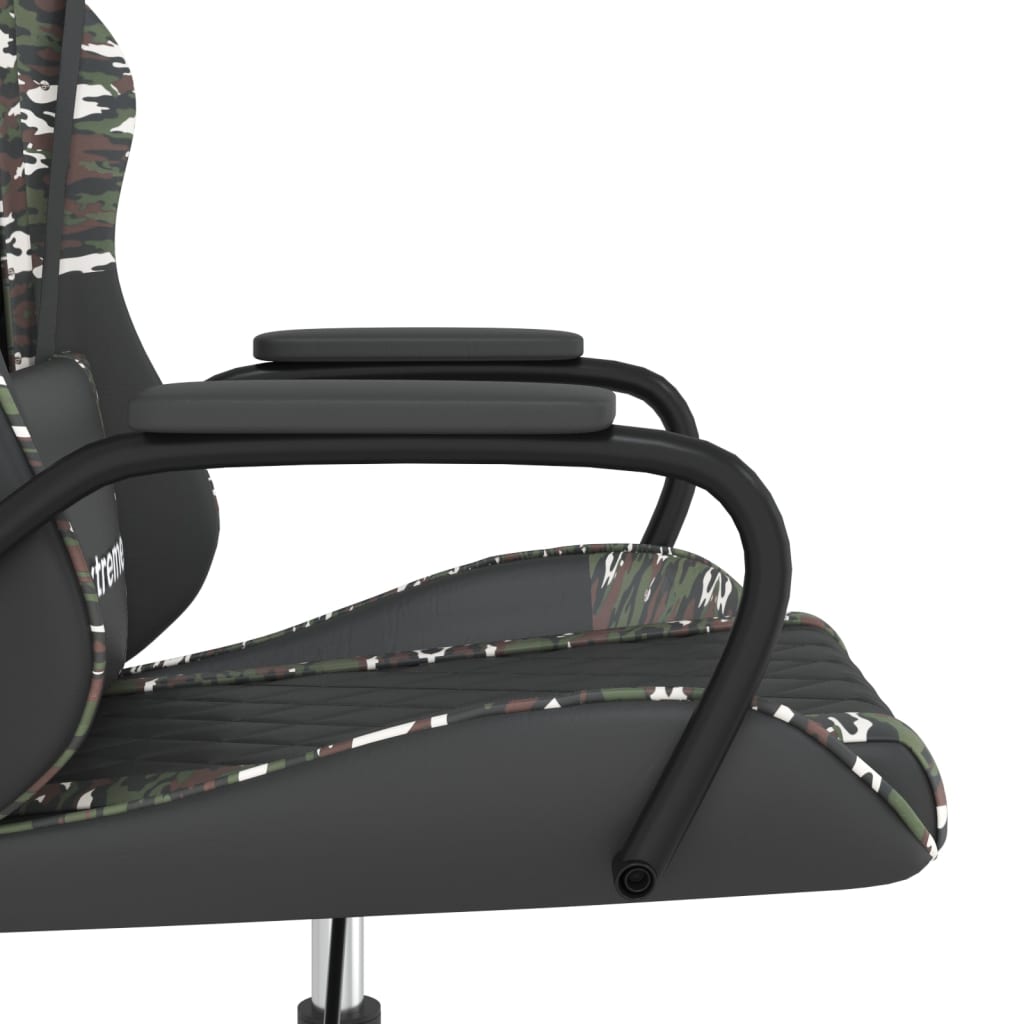 gamingstol kunstlæder sort og camouflage