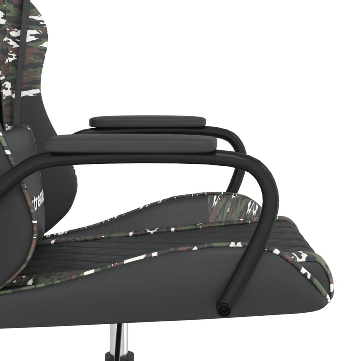 gamingstol kunstlæder sort og camouflage