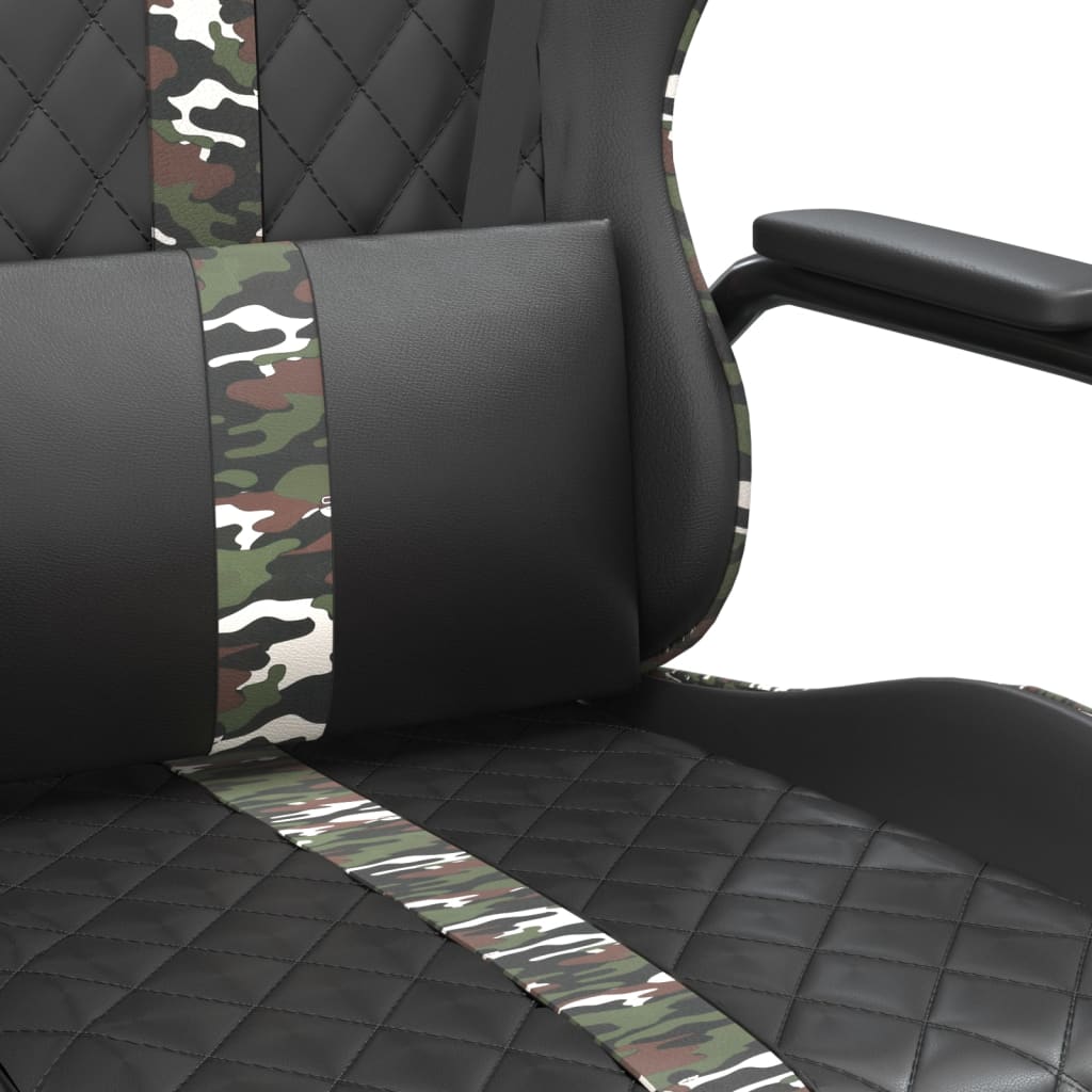 gamingstol kunstlæder sort og camouflage