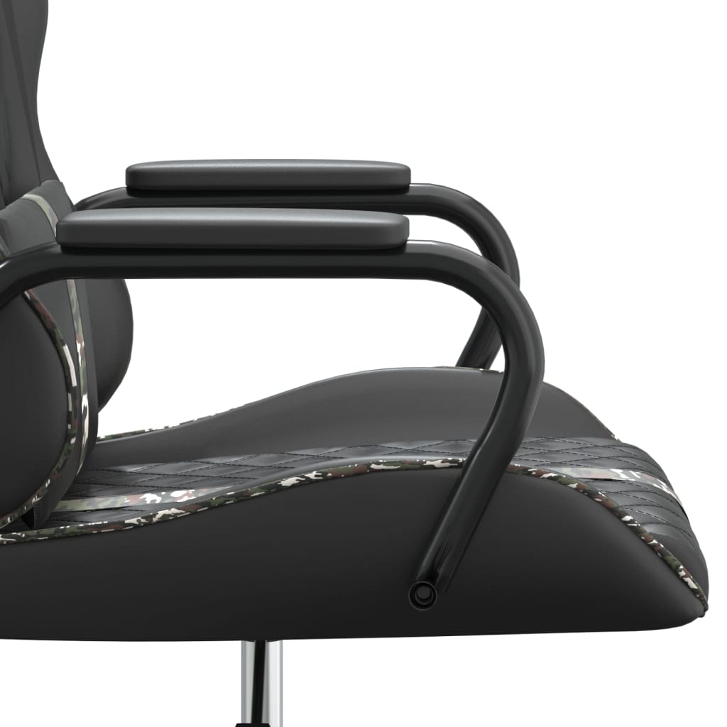 gamingstol kunstlæder sort og camouflage