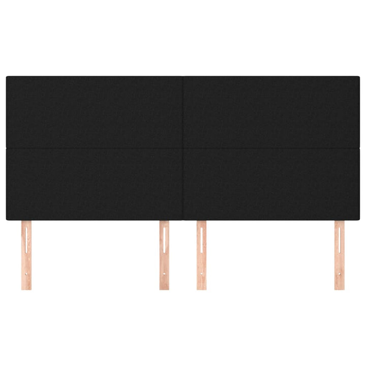 sengegavle 4 stk. 90x5x78/88 cm stof sort