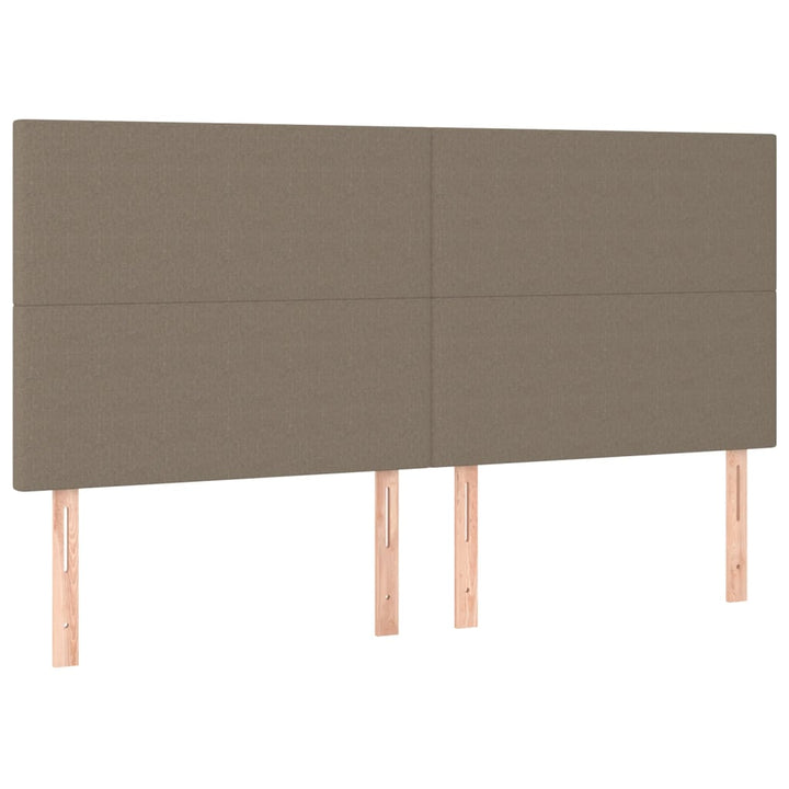 sengegavle 4 stk. 90x5x78/88 cm stof gråbrun