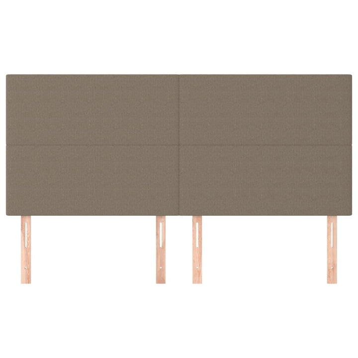 sengegavle 4 stk. 90x5x78/88 cm stof gråbrun