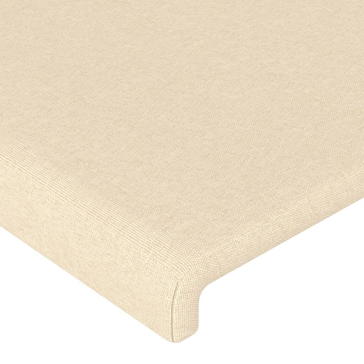 sengegavle 4 stk. 90x5x78/88 cm stof cremefarvet
