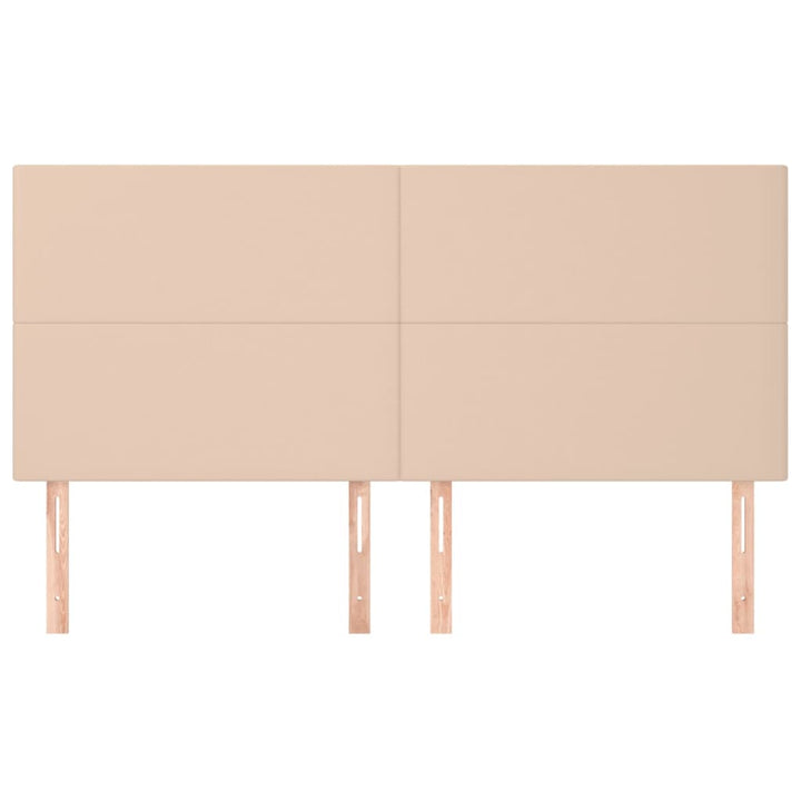 sengegavle 4 stk. 90x5x78/88 cm kunstlæder cappuccinofarvet