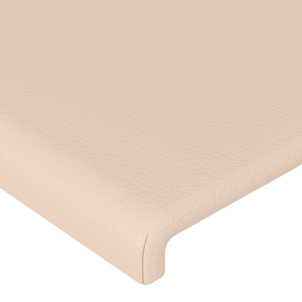 sengegavle 4 stk. 90x5x78/88 cm kunstlæder cappuccinofarvet