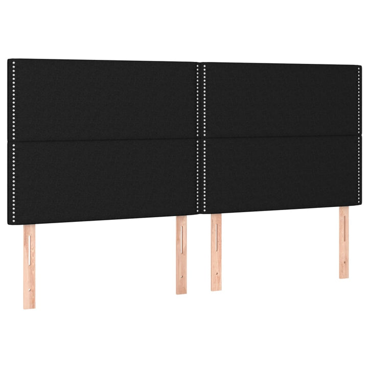 sengegavle 4 stk. 90x5x78/88 cm stof sort