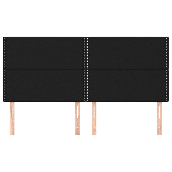sengegavle 4 stk. 90x5x78/88 cm stof sort