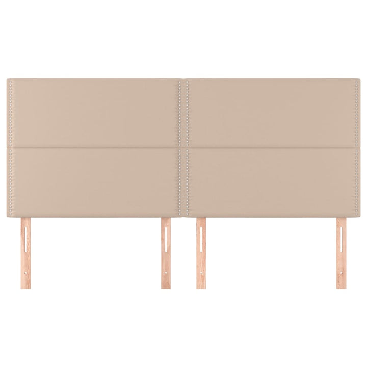 sengegavle 4 stk. 90x5x78/88 cm kunstlæder cappuccinofarvet
