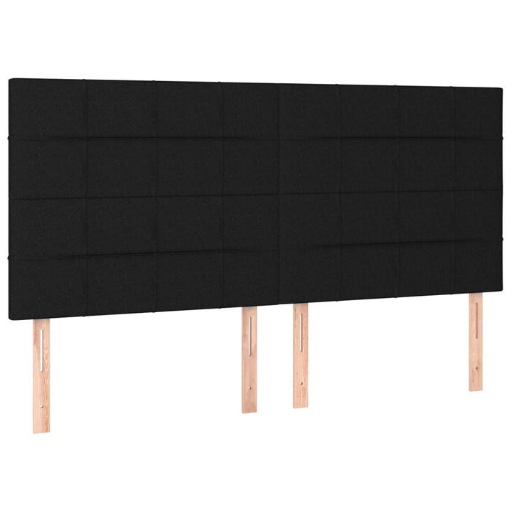 sengegavle 4 stk. 90x5x78/88 cm stof sort