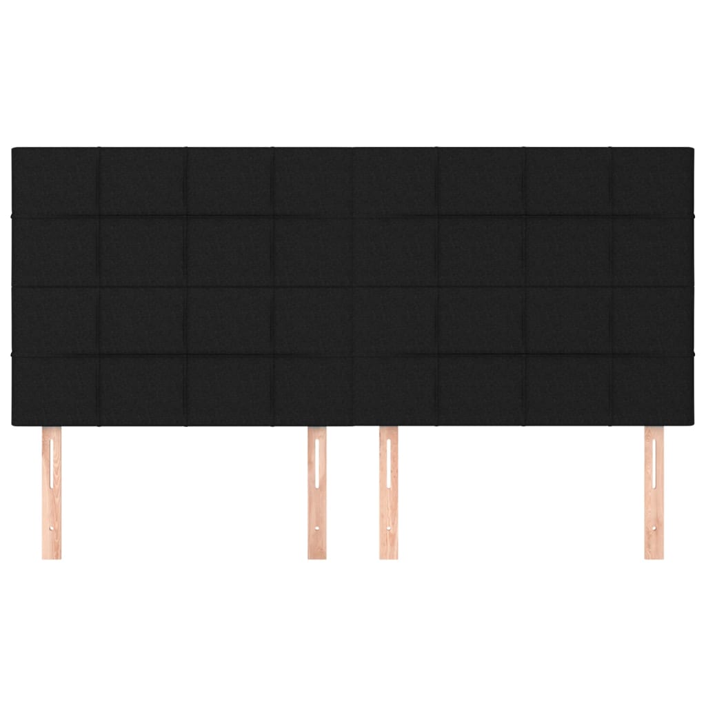 sengegavle 4 stk. 90x5x78/88 cm stof sort