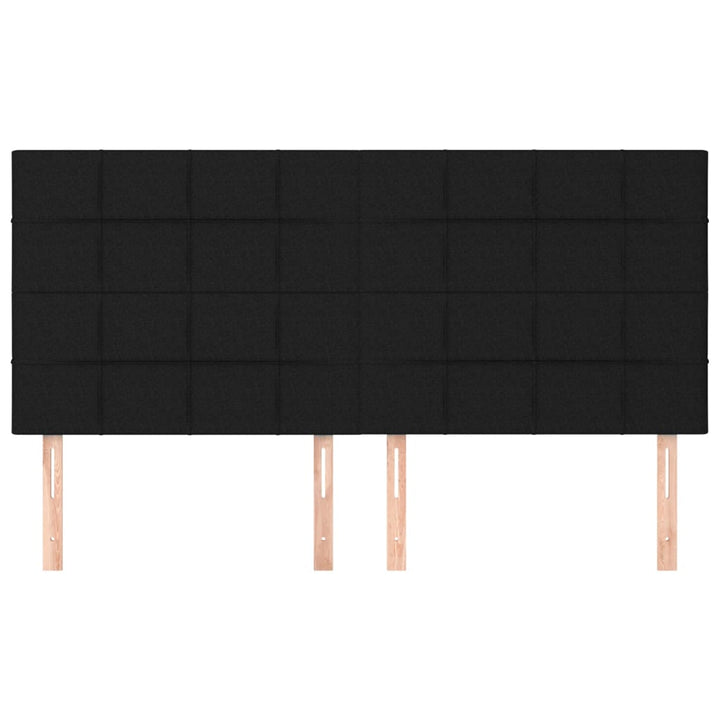 sengegavle 4 stk. 90x5x78/88 cm stof sort