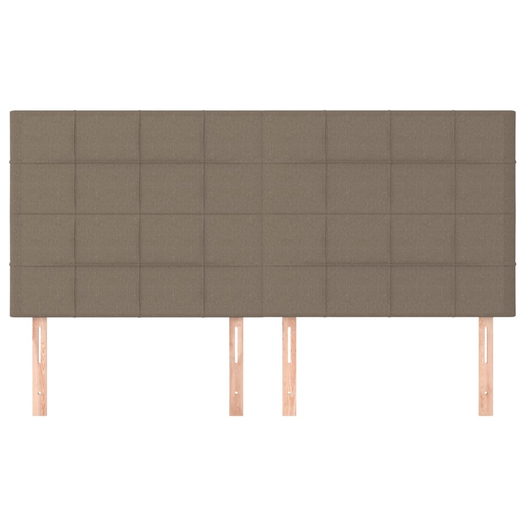 sengegavle 4 stk. 90x5x78/88 cm stof gråbrun