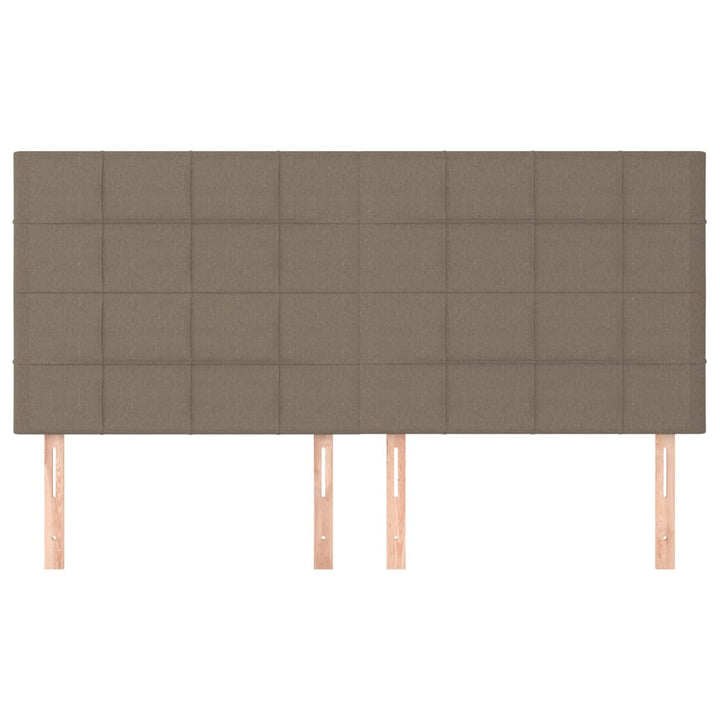 sengegavle 4 stk. 90x5x78/88 cm stof gråbrun