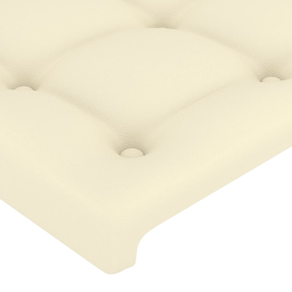 sengegavle 4 stk. 90x5x78/88 cm kunstlæder cremefarvet