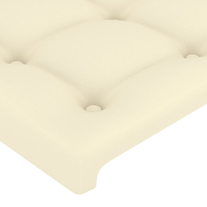 sengegavle 4 stk. 90x5x78/88 cm kunstlæder cremefarvet