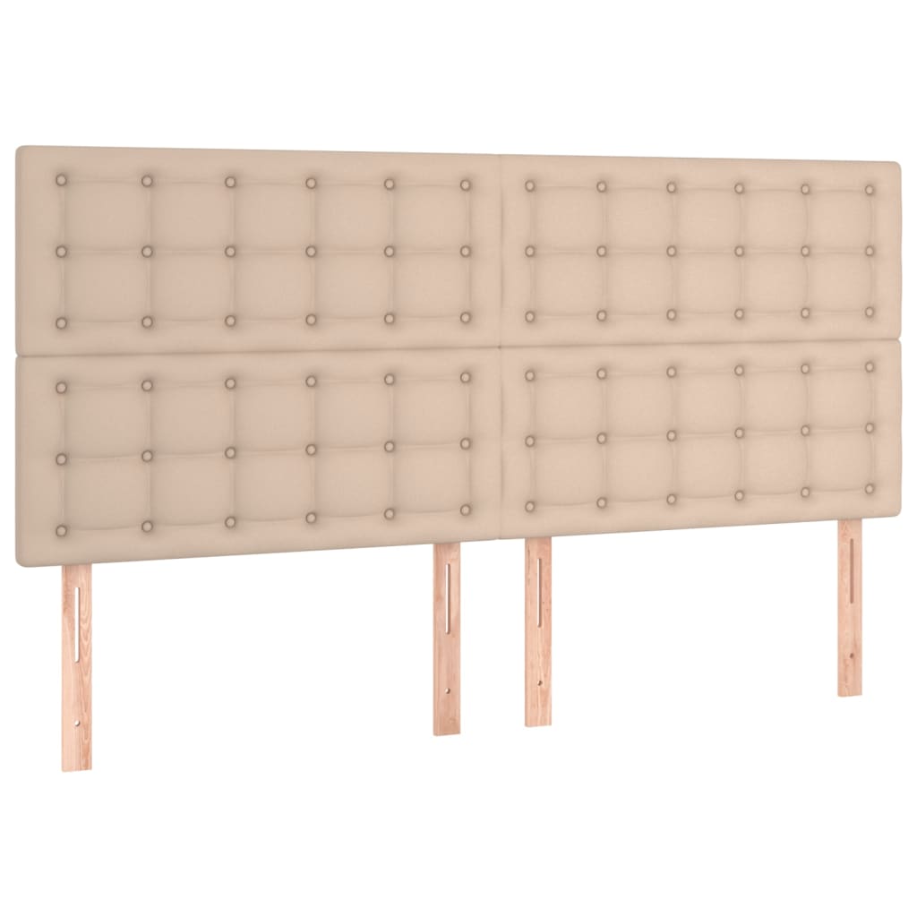 sengegavle 4 stk. 90x5x78/88 cm kunstlæder cappuccinofarvet