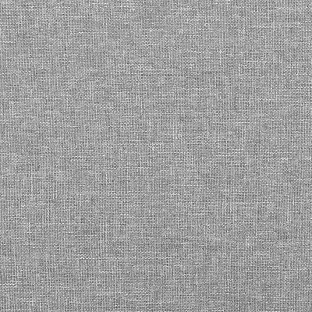 sengegavle 4 stk. 90x5x78/88 cm stof lysegrå