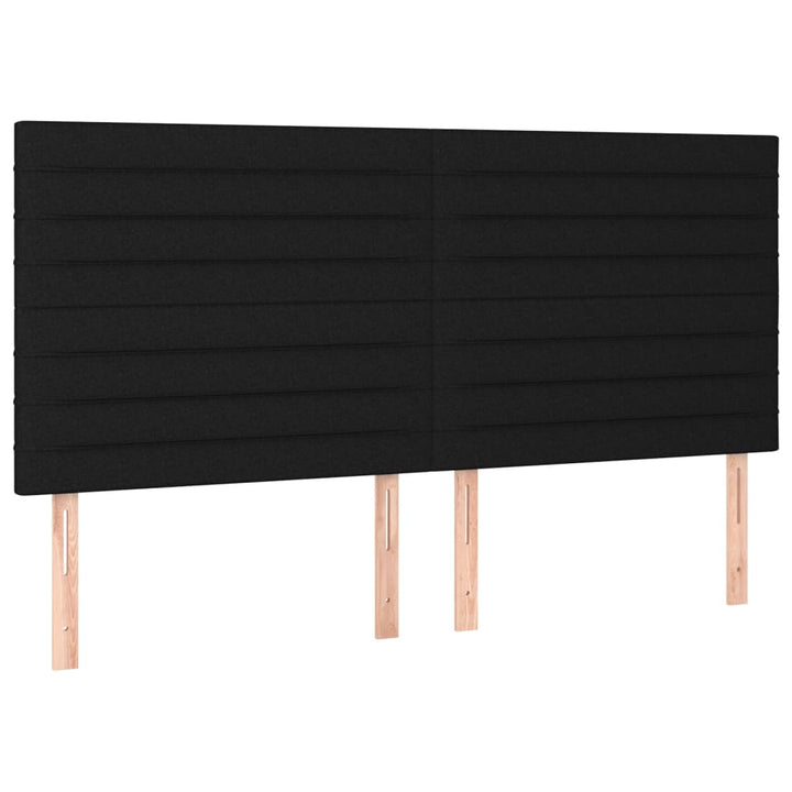 sengegavle 4 stk. 90x5x78/88 cm stof sort