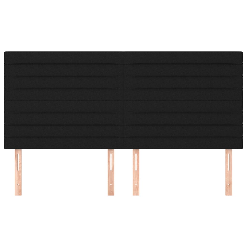 sengegavle 4 stk. 90x5x78/88 cm stof sort
