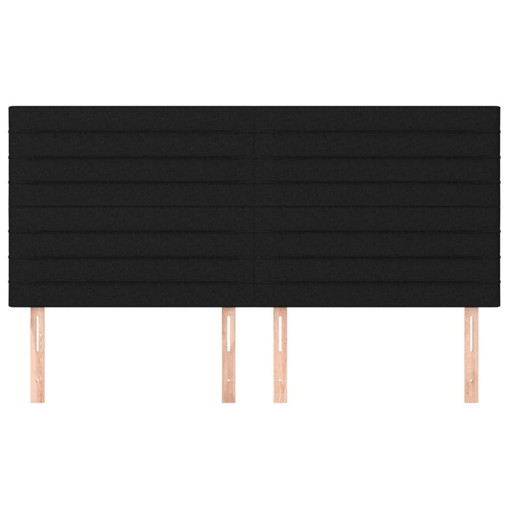 sengegavle 4 stk. 90x5x78/88 cm stof sort
