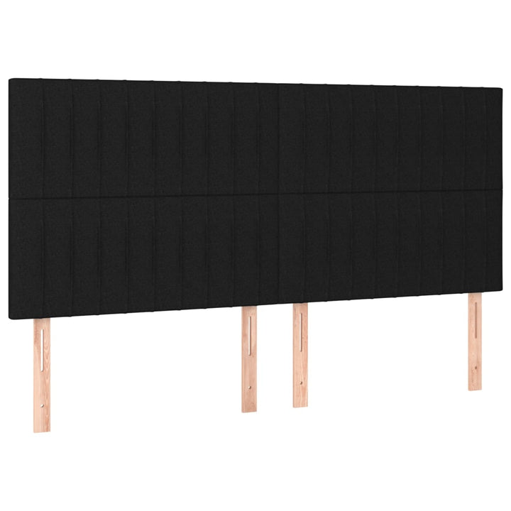 sengegavle 4 stk. 90x5x78/88 cm stof sort