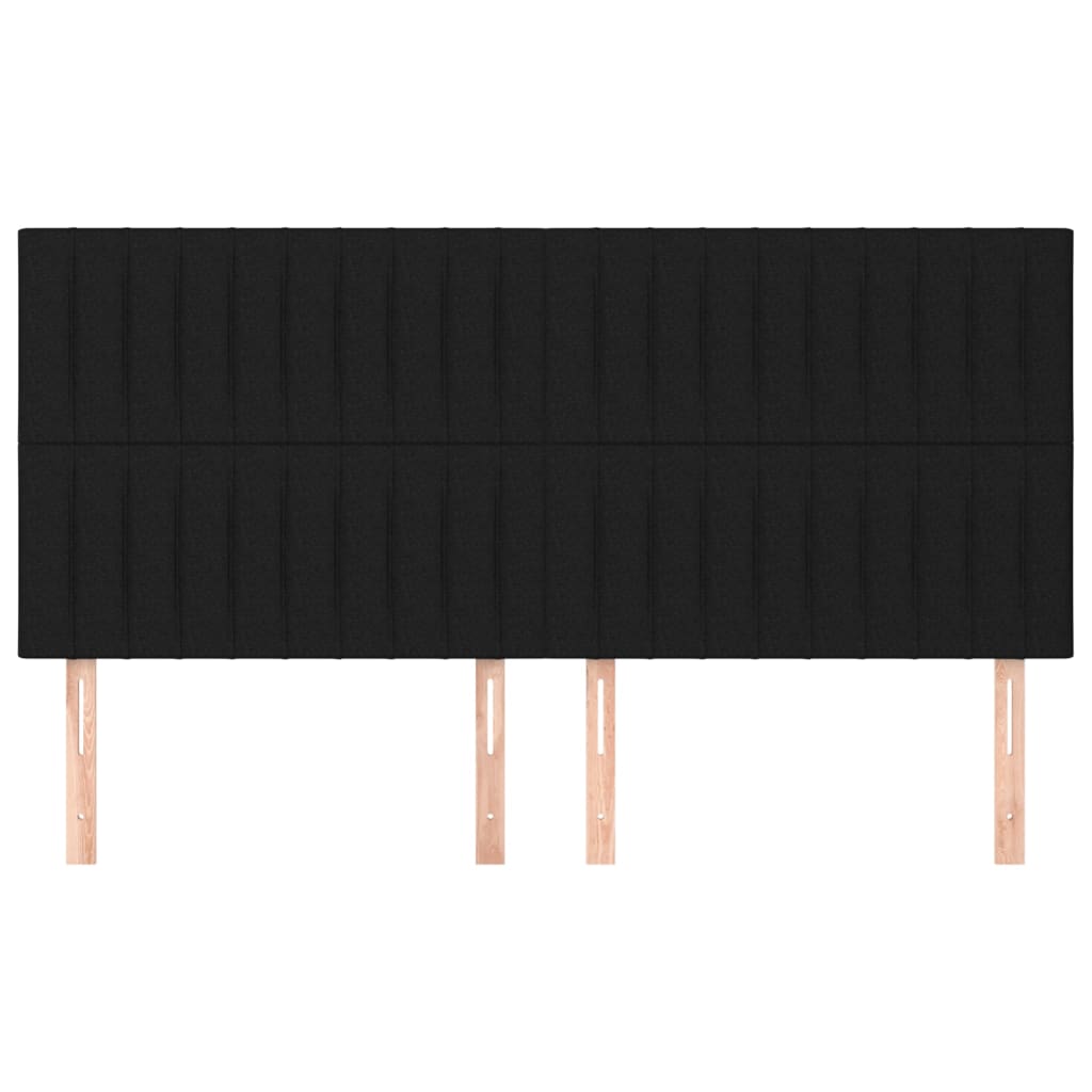 sengegavle 4 stk. 90x5x78/88 cm stof sort