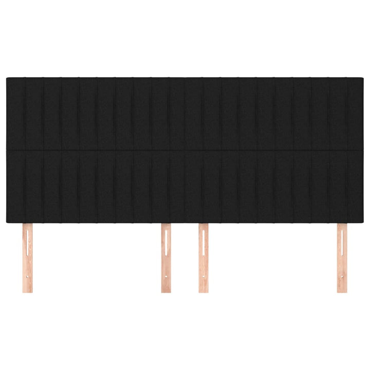 sengegavle 4 stk. 90x5x78/88 cm stof sort