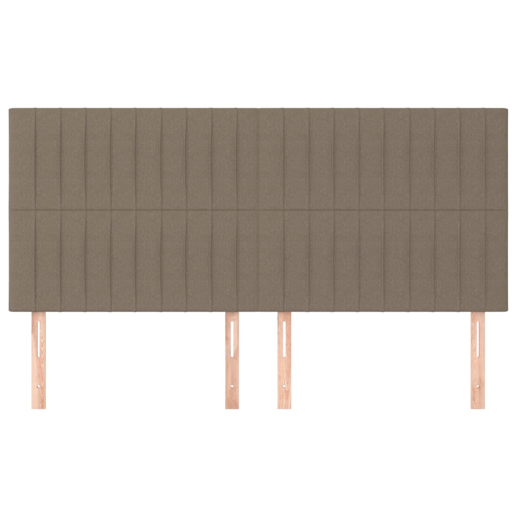 sengegavle 4 stk. 90x5x78/88 cm stof gråbrun