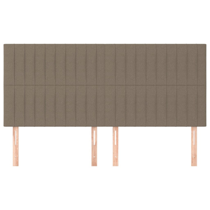 sengegavle 4 stk. 90x5x78/88 cm stof gråbrun