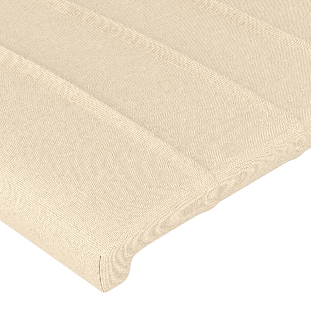 sengegavle 4 stk. 90x5x78/88 cm stof cremefarvet